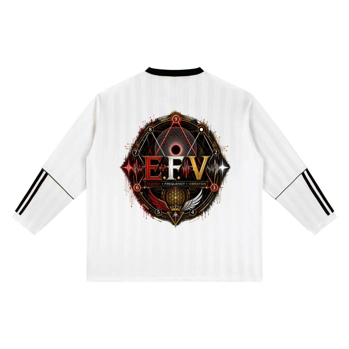 Energy Frequency Vibration Gear/ Unisex Striped Soccer Jersey