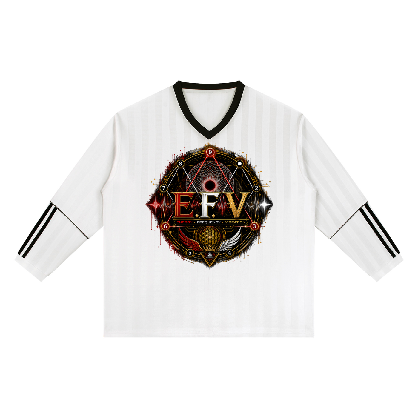 Energy Frequency Vibration  Gear/ Unisex Striped Soccer Jersey